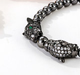 Комплект украшений  "Черная пантера" браслет+кольцо, фото 3