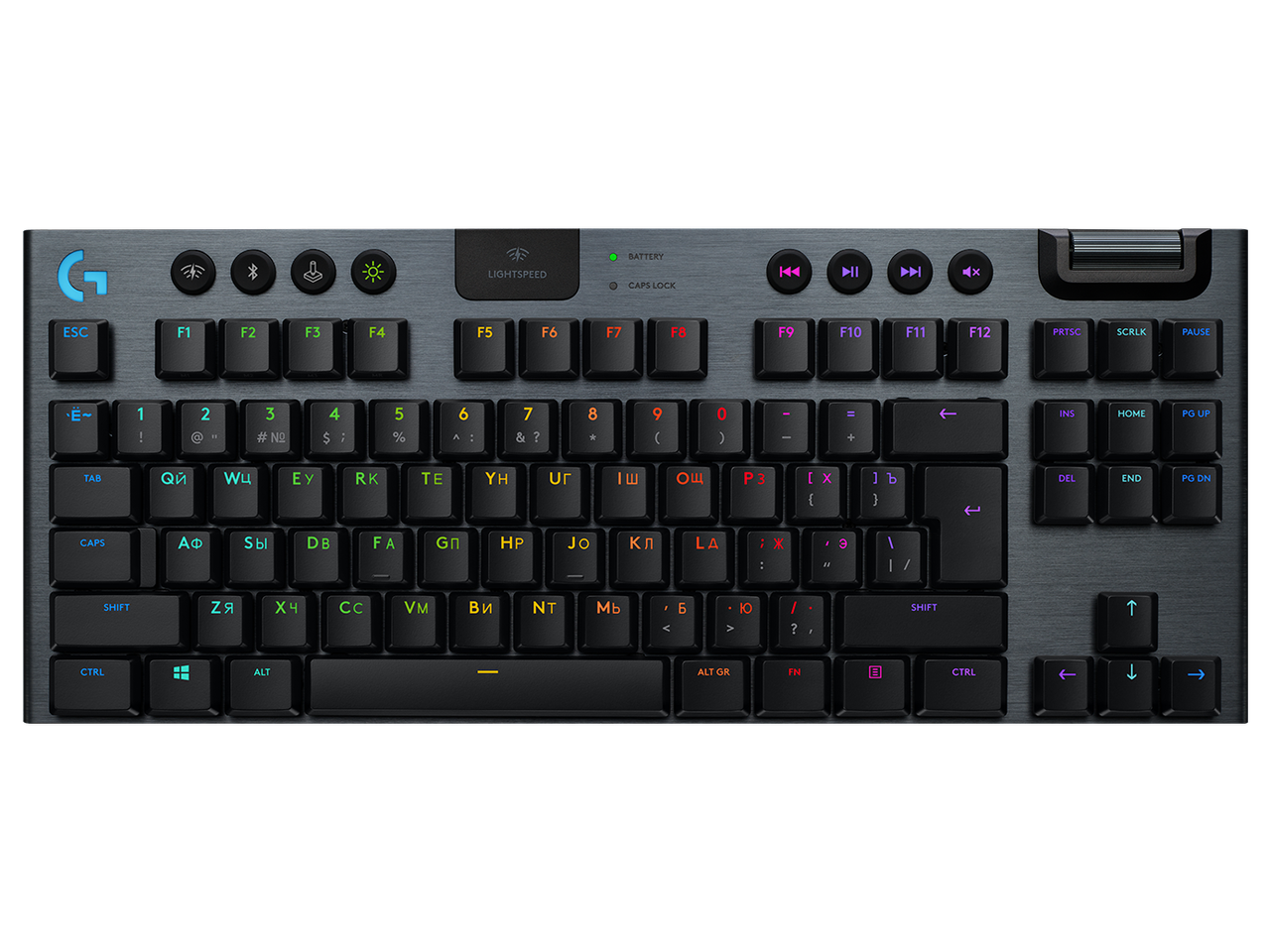 Клавиатура LOGITECH G915 LIGHTSPEED Wireless RGB Mechanical Gaming Keyboard - GL Tactile-CARBON-RUS-2.4GHZ