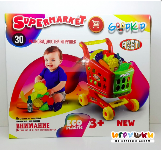 Детскачя тележка с продуктами