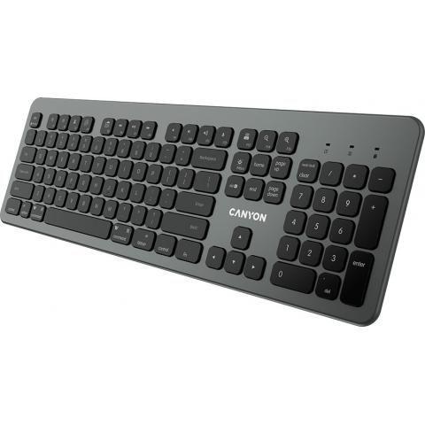 Клавиатура Canyon bluetooth 5.1 MAC Version, 104 keys, slim design with low profile silent keys