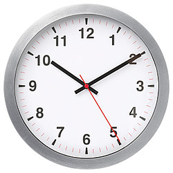 Настенные часы IKEA "Чалла" 28 см серебристый