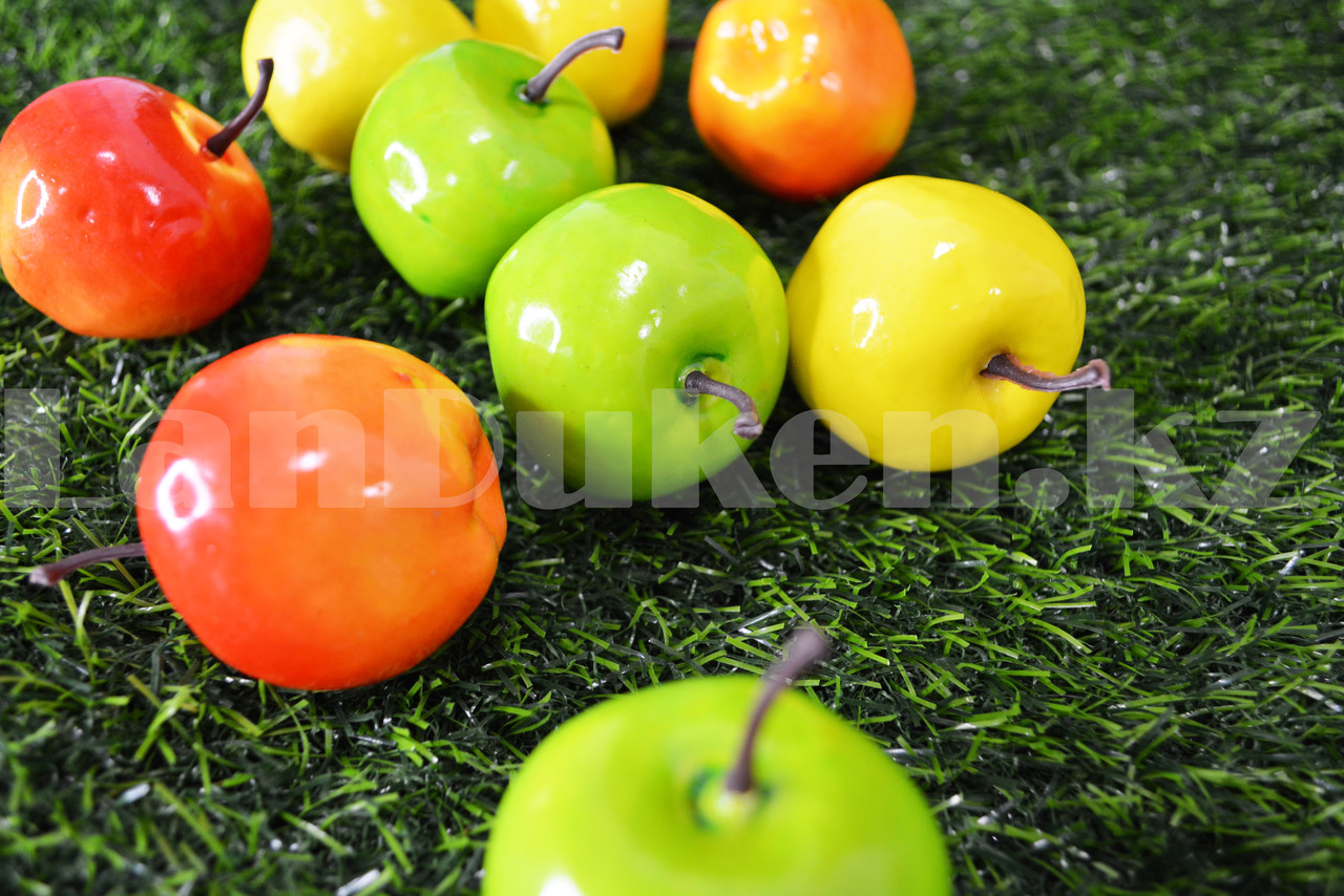 Искусственное яблоко ранетка декоративная муляж маленькая цена за одну 6х5 см в ассортименте - фото 7 - id-p94468411