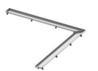 Основа для плитки TECEdrainlinе plate для слива из нержавеющей стали, угловая, фото 1