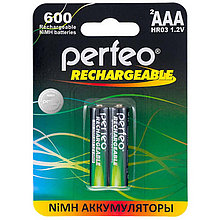 Аккумулятор Perfeo_HR03/AAA 600maH Ni-Mh BL2, 1,2В. блистер, цена за 1 штуку