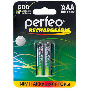Аккумулятор Perfeo_HR03/AAA 600maH Ni-Mh BL2, 1,2В. блистер, цена за 1 штуку