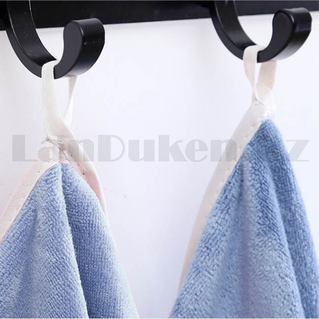 Кухонное полотенце универсальное из микрофибры 30х30 см с ромашкой синее - фото 8 - id-p94476402