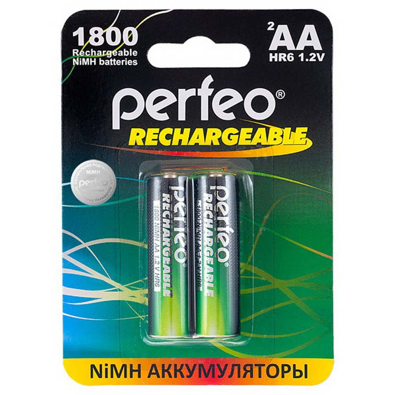 Аккумулятор Perfeo_HR6/AA 1800maH Ni-Mh BL2,  1,2В. блистер, цена за 1 штуку