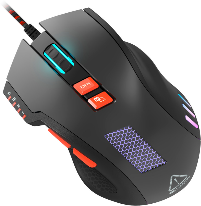 Мышь Canyon Wired Gaming Mouse with 8 programmable buttons, sunplus optical 6651 sensor - фото 3 - id-p94437247