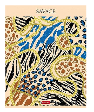 Тетрадь "Hatber", 96л, А5, линия, тиснение, на скобе, серия "Savage", фото 2