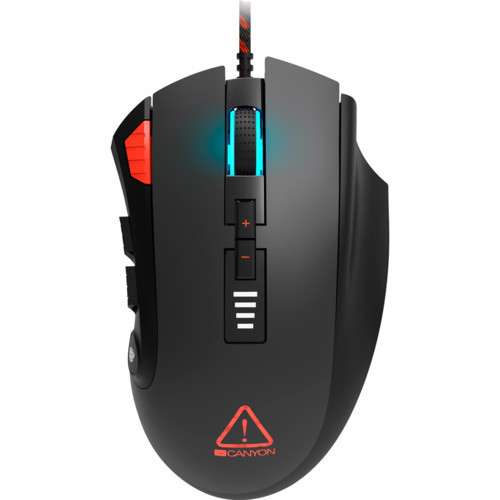 Мышь CANYON,Gaming Mouse with 12 programmable buttons, Sunplus 6662 optical sensor, 6 levels of DPI - фото 1 - id-p94437249