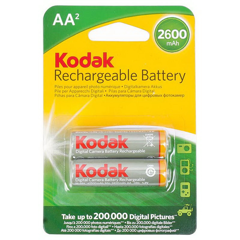 Аккумулятор Kodak_HR6/AA (2600 mAh) BL2 Pre-Charger, 1,2В. блистер, цена за  1 штуку