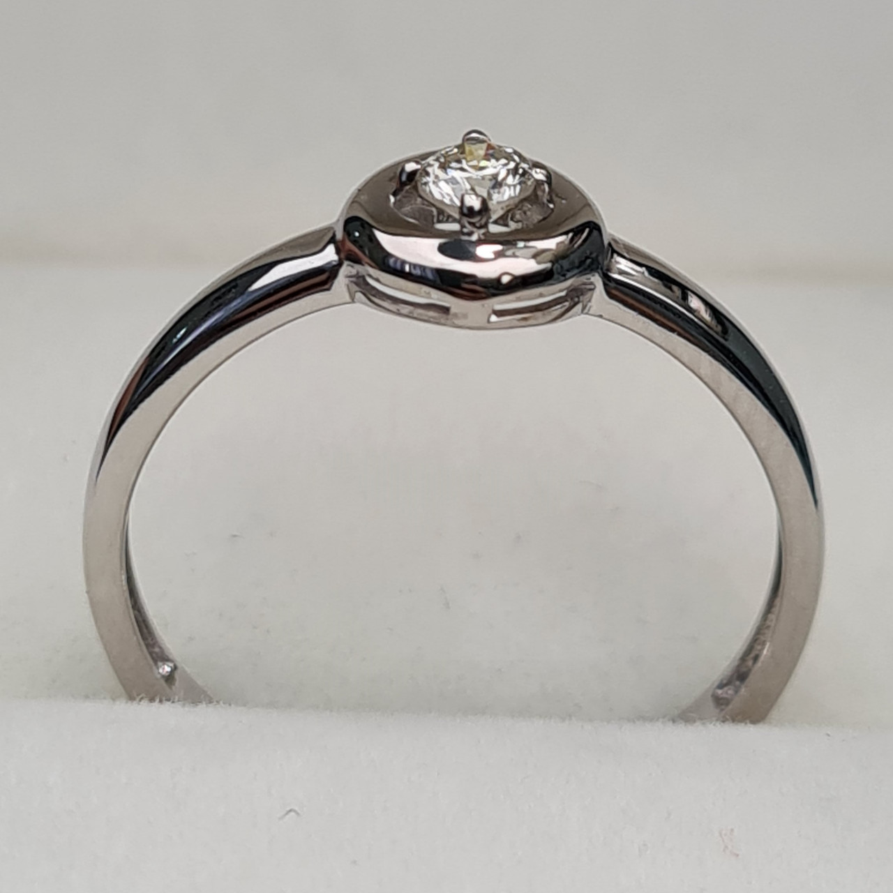 Золотое кольцо с бриллиантами 0.12Сt VS2/K, 17,5р. VG - Cut - фото 3 - id-p94448788