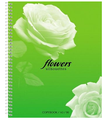 Тетрадь "Hatber Eco", 96л, А5, клетка, на гребне, серия "Цветы"