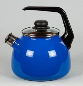 Чайник со свистком 3л "Ocean" ярко-син. (Сталь Эмаль, Россия), фото 1