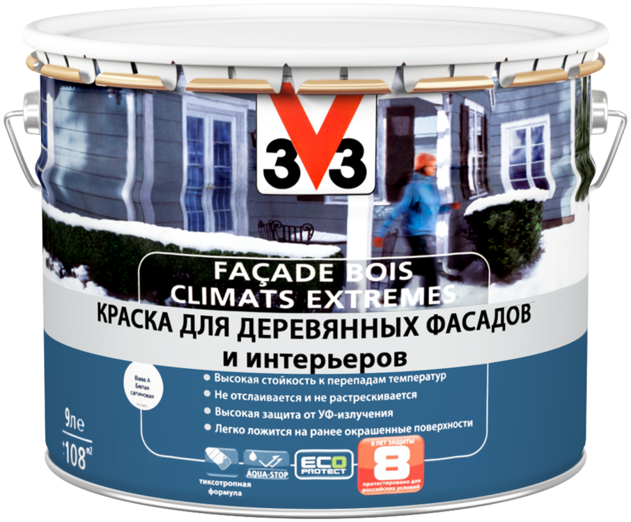 Краска для деревянных фасадов и интерьеров CLIMATS EXTREMES 2.5, A - фото 1 - id-p94478083
