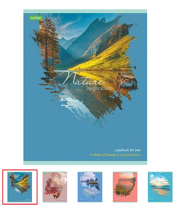 Тетрадь "Hatber Eco", 80л, А5, клетка, на скобе, серия "Nature", фото 2