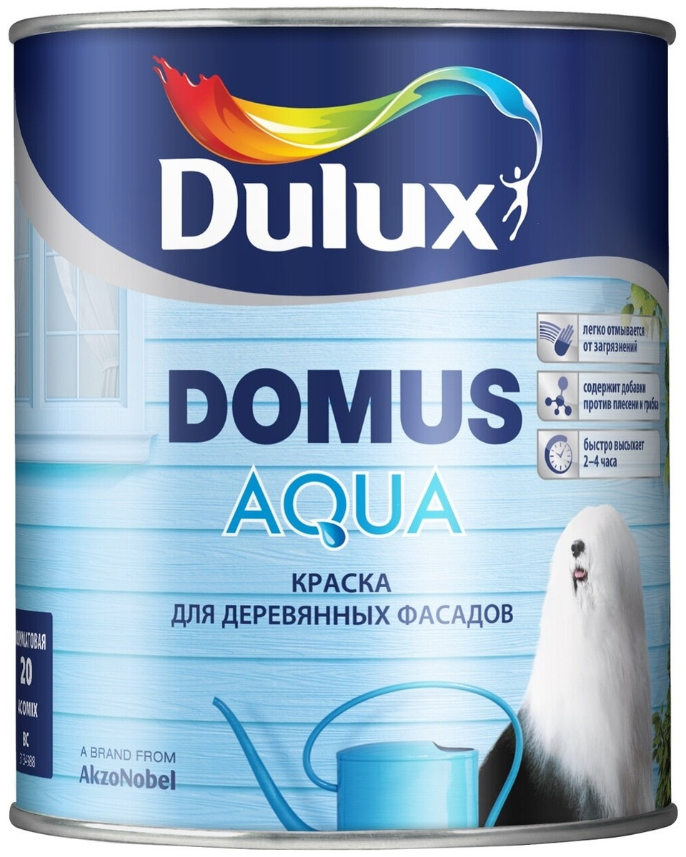 Краска Dulux DOMUS AQUA для деревянных фасадов полуматовая - фото 1 - id-p94480977