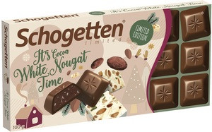 Шоколад Schogetten "it's time" White nugat 100гр (15 шт. в упаковке)