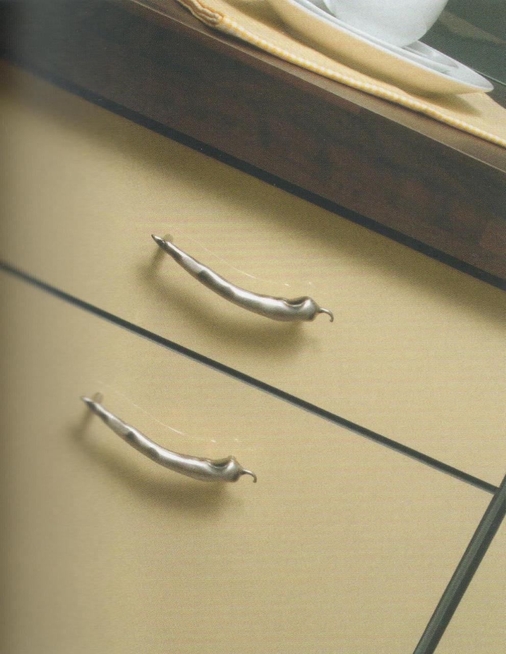 Мебельная ручка в форме острого перца Siro 1770-127ZN21(сатин никель) - фото 2 - id-p94482270