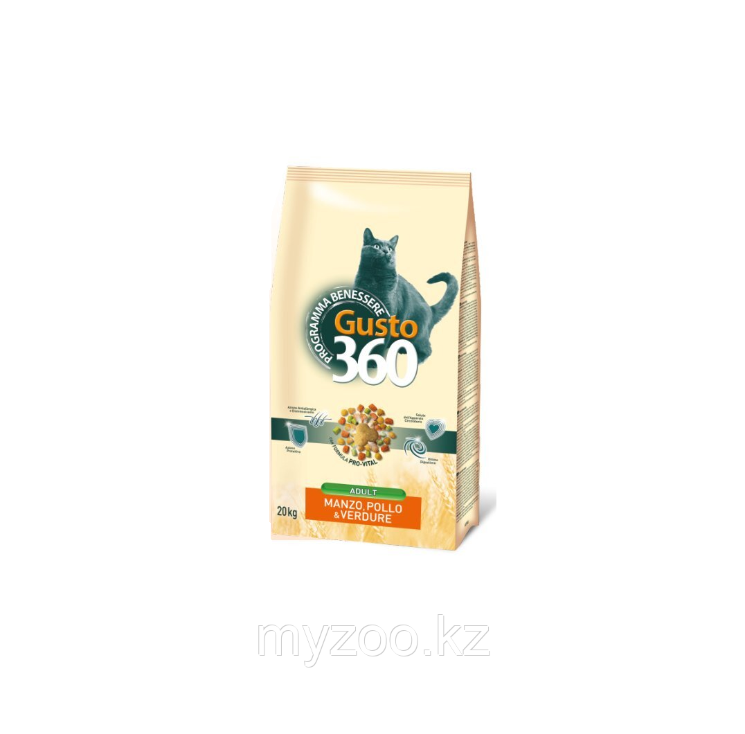 Gusto Cat Manzo 20 кг (говядина, курица, овощи)