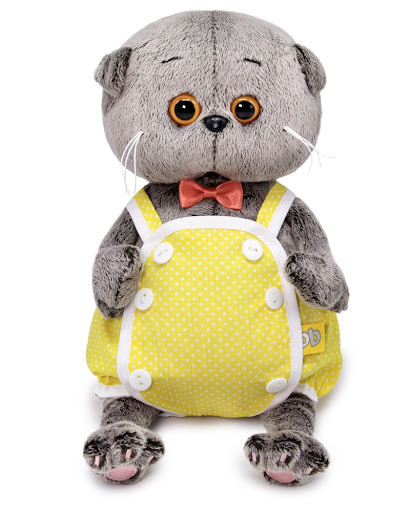 Мягкая игрушка Котик Басик Baby в желтом песочнике, 20 см - фото 1 - id-p94415088