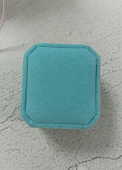 Футляр для колец ( Бирюзовый бархат).