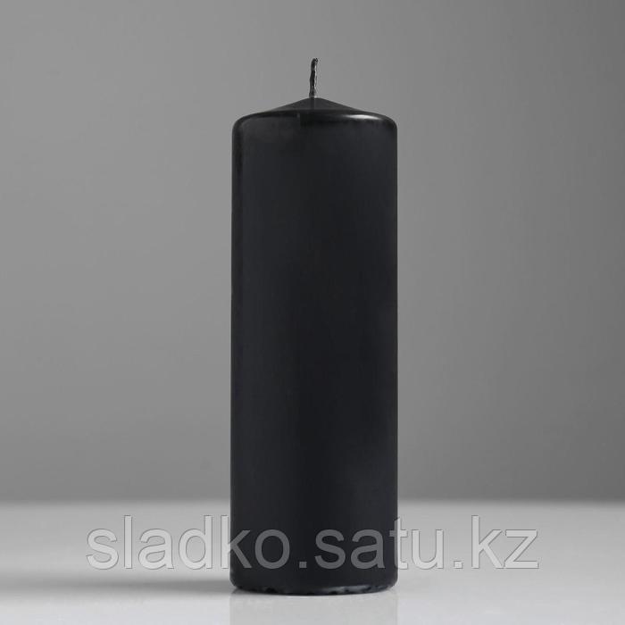Свеча цилиндр парафиновая цвет Черный 5х15 см - фото 1 - id-p94482949