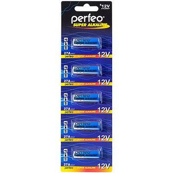 Батарейка алкалиновая Perfeo Super Alkaline, 27A-BL5, 12В, блистер, цена за 1 шт.