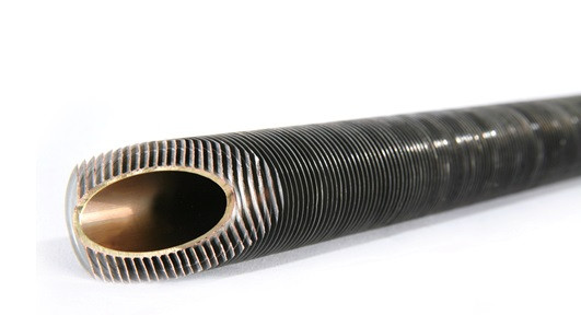 Биметаллическая оребренная труба 10х1 мм - фото 1 - id-p94498428