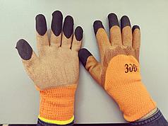 Перчатки #300 оранжево-черная двойная пенка с ндс