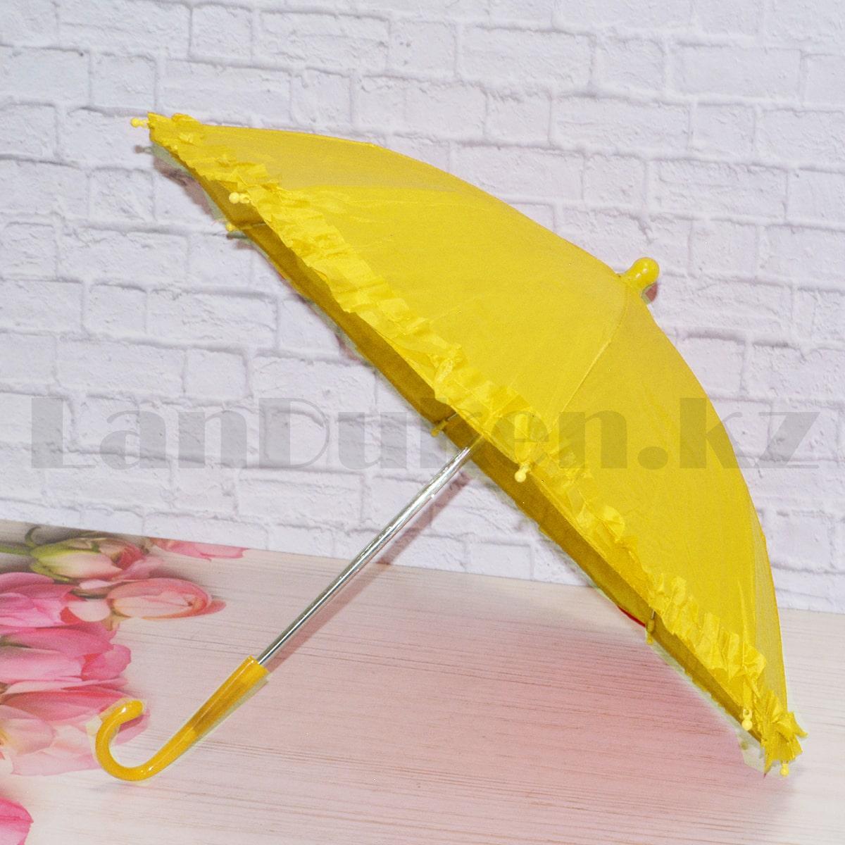 Зонтик для декора маленький 42 см желтый - фото 8 - id-p94499912