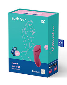 Вибро-трусики Satisfyer Sexy Secret, бордовый, 8.5 см