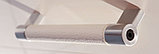 Мебельная ручка Siro H170 -182LS9ZN21 кожа и металл (сатин никель и бежевая кожа)), фото 2