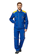 Куртка рабочая мужская летняя "Алатау" цвет васильковый/желтый
