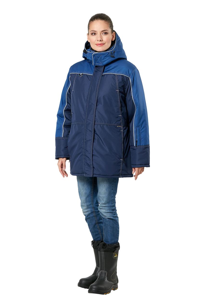 Куртка рабочая женская зимняя "Фристайл" цвет темно-синий/индиго