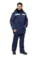 Куртка рабочая мужская зимняя "Прим" цвет темно-синий/василек