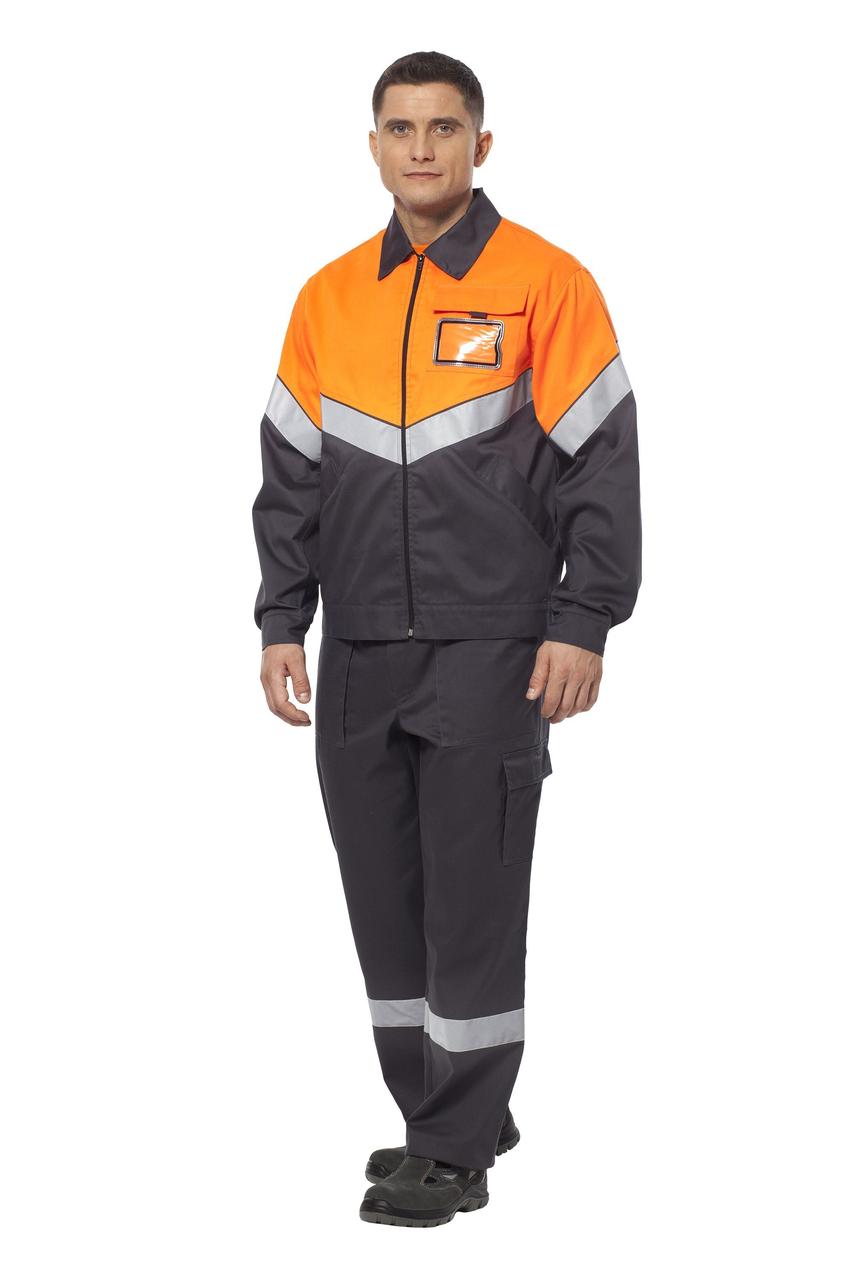 Куртка рабочая мужская летняя "Илион" цвет оранжевый/графит