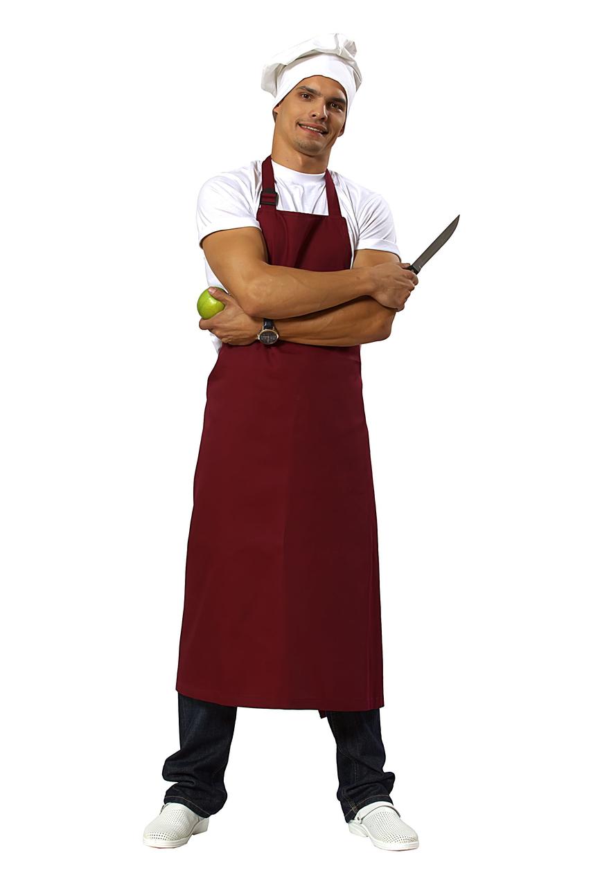 Фартук поварской цвет бордовый