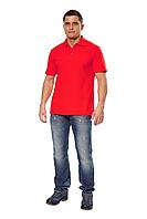 Рубашка мужская "Поло" короткий рукав цвет красный