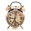 Часы-будильник с подсветкой в винтажном стиле «Double Bell» (Сиреневый), фото 4