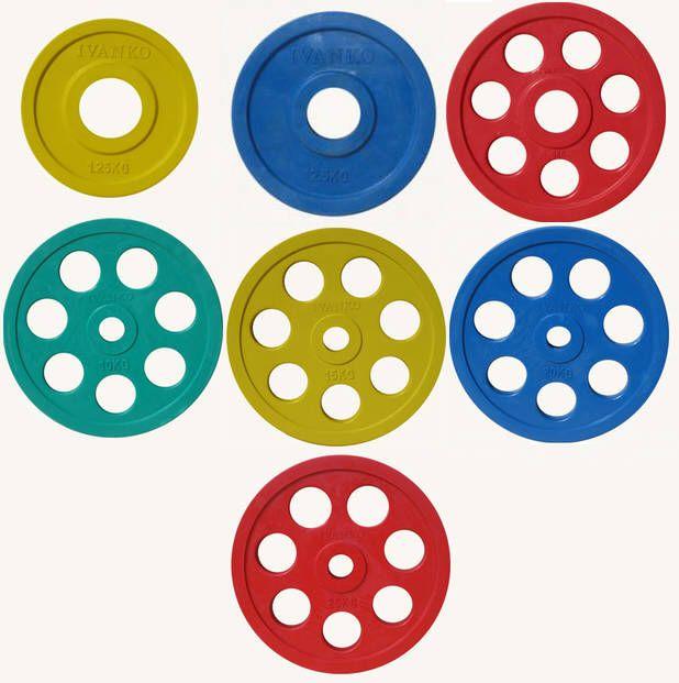 Диск олимпийский Johns 71023 цветной обрезиненный (5 кг красный) - фото 2 - id-p74111888