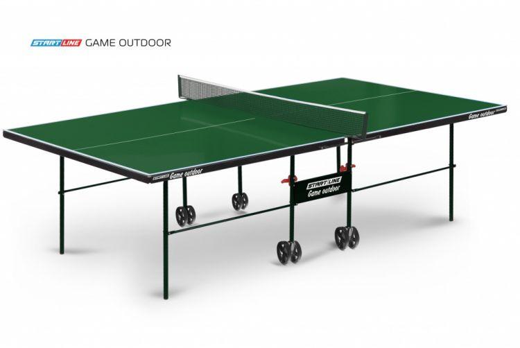 Теннисный стол для улицы Start Line Game Outdoor с сеткой (Зеленый)