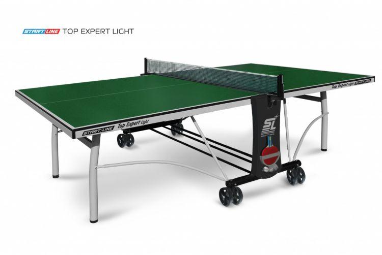 Теннисный стол Start Line Top Expert Light с сеткой (Зеленый) - фото 1 - id-p94523409