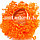 Парик афро карнавальный маленький оранжевый, фото 2