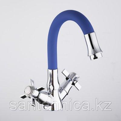 FRAP F7263 Гусак гибкий д/смесителя F4419 синий 31 см, фото 2