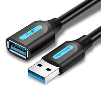 Удлинитель Vention USB 3.0, Extension Cable 1м, Black, PVC type.