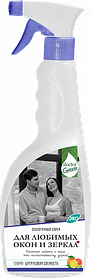 Dr.Green-  Экологический спрей для мытья стекол, зеркал и пластика "Для любимых окон и зеркал" 750 мл