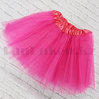 Юбка пачка детская для танцев 30 см, розовая