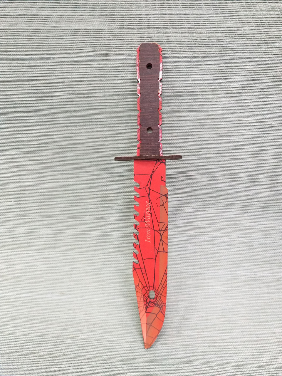 Деревянный Нож CS-GO Штык-нож M9 - красная Паутина (29 см.)