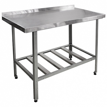 Стол разделочный СТАНДАРТ ЦК с бортом СРОб-10/6СЦК 1000х600х915(935) мм., полка-решетка, фото 1